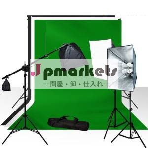 写真スタジオビデオライティングクロマキーグリーンブラックホワイトスクリーンの3モスリンバックドロップ照明キット背景サポートキット問屋・仕入れ・卸・卸売り
