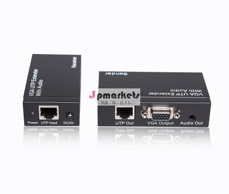 Utpエクステンダー1x1vgaスプリッタオーディオ使用でシングルcat5e/cat6300メートルを拡張するために問屋・仕入れ・卸・卸売り
