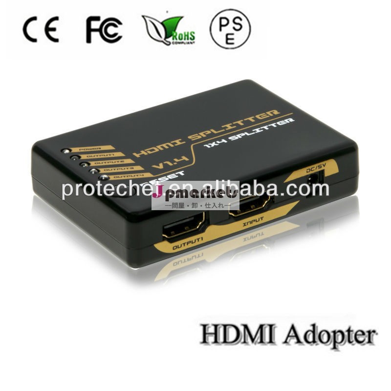 ミニ1x4のhdmiスプリッタアンプを備えた4ポートフル3dおよび4kx2k問屋・仕入れ・卸・卸売り