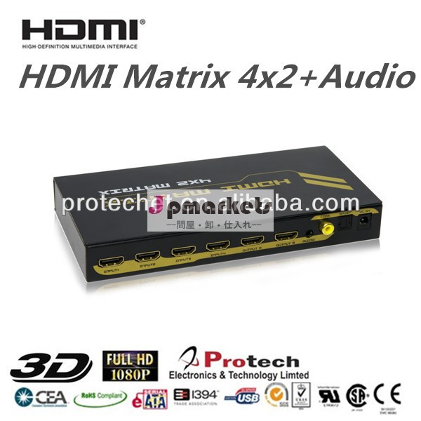 4x2hdmiマトリックスspdif光出力を備えたスイッチ問屋・仕入れ・卸・卸売り