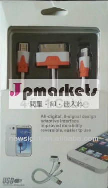 高- エンドの電話、 マルチ機能chagingパッドケーブル41usbケーブルで、 カラフルなled4イン1ケーブルiphoneのためのusb、 のためのipad用とs4問屋・仕入れ・卸・卸売り
