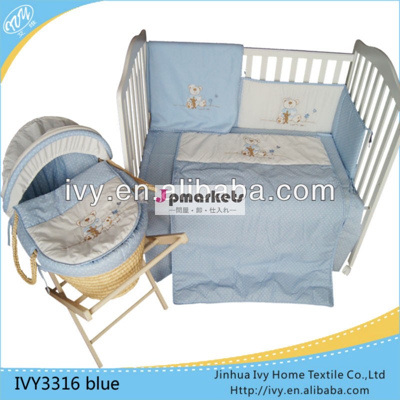 綿100％生まれたばかりの赤ちゃんのベビーベッド用寝具セット卸売/クマ赤ちゃん寝具セットは中国製問屋・仕入れ・卸・卸売り