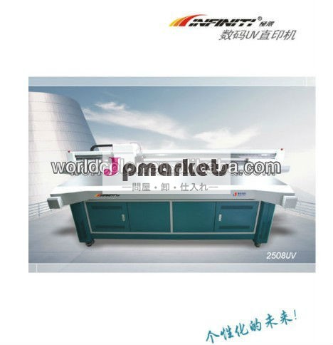 フラットベッドuvインク色印刷機と7fy-2508sspt1020printheadガラスシートメタルcompetetive価格問屋・仕入れ・卸・卸売り