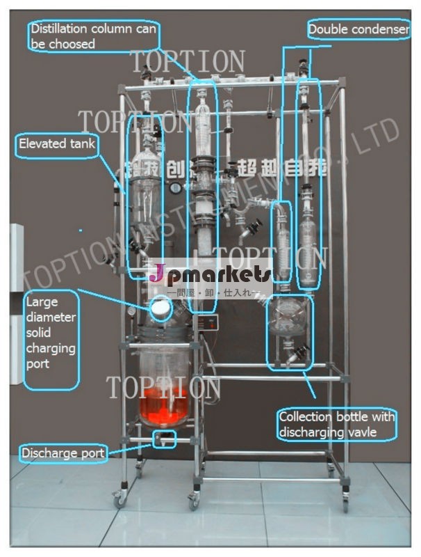 で蒸留工場-- 攪拌槽型反応器と150l還流冷却器問屋・仕入れ・卸・卸売り