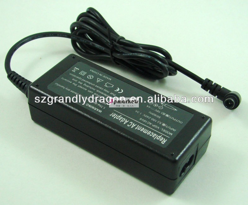 ソニー製ノートパソコン用充電器のラップトップの部品65w16v4a6.5*4.4mmピンの内部に搭載した黒のためのラップトップのアダプター問屋・仕入れ・卸・卸売り