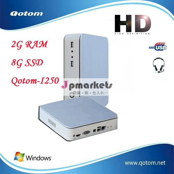 fanless PC、Qotom-I250 NVIDIA GeForce GT218,2Gのラム、小型軽量クライアントコンピュータx86.HDMI港。問屋・仕入れ・卸・卸売り