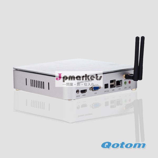 ミニpcqotom- i37300mbと無線lanbluetooth付き1037u1.8グラムcpuインテルceleronデュアルコアとhtpcフルhd1080pビデオ青光線問屋・仕入れ・卸・卸売り
