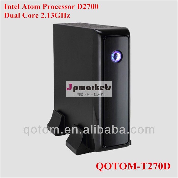 最低価格hdmiミニpcオールインワン、 qotom- t270d、 2gddr3ram、 オンボードcpuインテルatomd27002.13ghzのプロセッサデュアルコア問屋・仕入れ・卸・卸売り