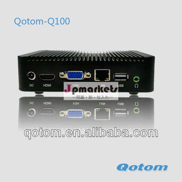 Qotom- q1001037uインテルceleronデュアル- コア1.8ghzのプロセッサ、 スマートミニコンピュータ、 工業用シンクライアントhdmi。問屋・仕入れ・卸・卸売り