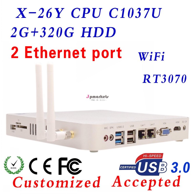 小型pcc1037uc1037uホームシアターpcc1037uパーソナルコンピュータx-26y2*rj45ポートファンレス小型ubuntuのサポートのlinuxosシステム問屋・仕入れ・卸・卸売り