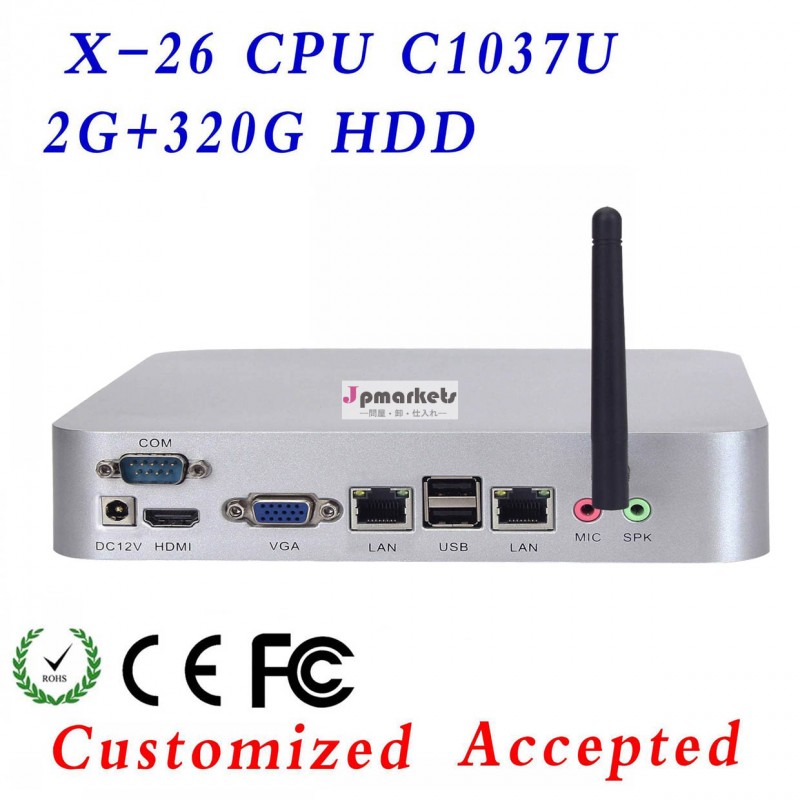 シンクライアントのlinuxミニコンピュータミニサーバウィンドウx-26c1037u2*rj45lanポート2gラム320グラムhddubuntuのサポートのlinuxos問屋・仕入れ・卸・卸売り