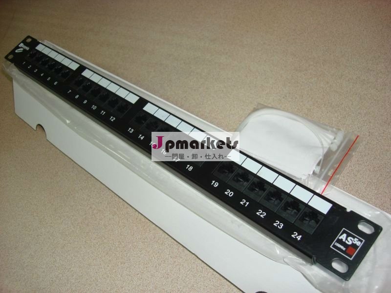 1u24ポートrj45cat5e/6/同封6autpパッチパネル問屋・仕入れ・卸・卸売り