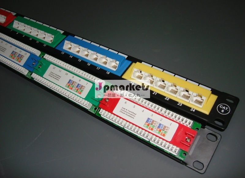 0.66u24ポートrj45cat5e/6/6autpパッチパネル問屋・仕入れ・卸・卸売り