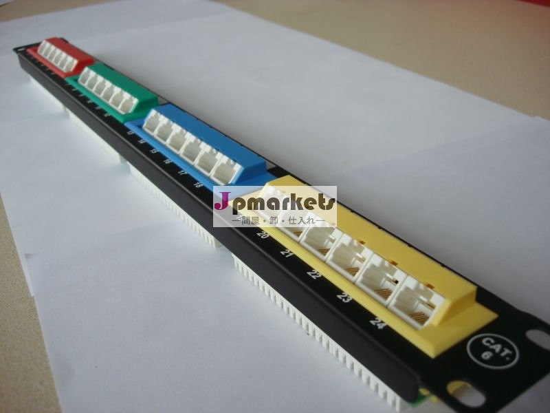 0.66u8ポートrj45cat5e/6/同封6autpパッチパネル問屋・仕入れ・卸・卸売り