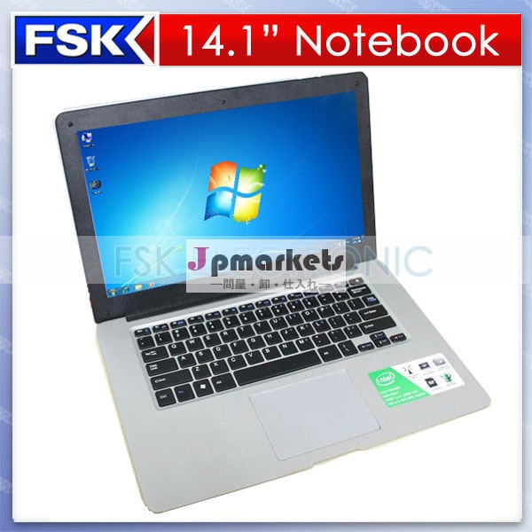 2014中国安い金属airbookのノートパソコン14.1インチFNB17のインテルは,Windows7アトムD2500のデュアルコアの1.86GHz問屋・仕入れ・卸・卸売り