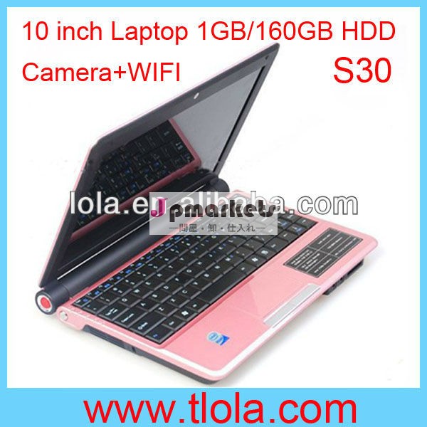 安いミニノートパソコン10インチインテルd25001.8ghz以上1gbrams30160gbhddカメラネットワーク無線lan問屋・仕入れ・卸・卸売り