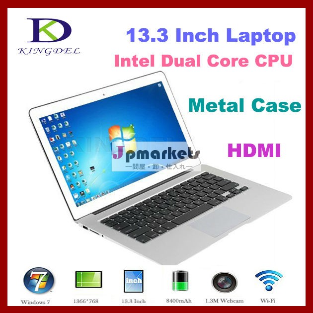 『13.3kingdelultrabookラップトップ、 1037uデュアルコアインテルceleron、 ウェブカメラ、 wifi、 hdmi問屋・仕入れ・卸・卸売り