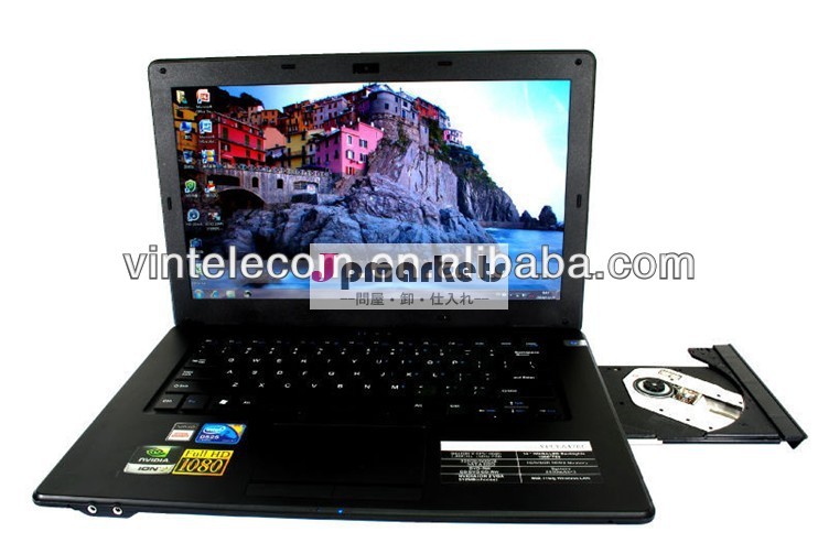 14インチのラップトップdvdドライブを搭載したインテルd25001.86ghzのサポートwifi問屋・仕入れ・卸・卸売り