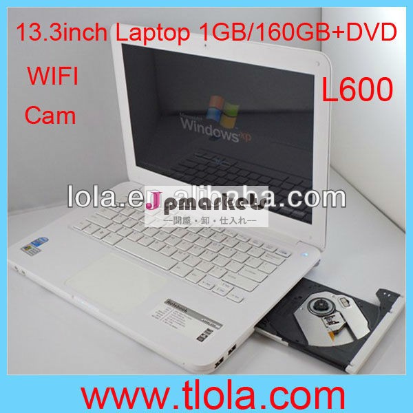 安いと13インチのラップトップdvdd2250windows7のインテルatom1gbraml600160gbhddwifiカメラ問屋・仕入れ・卸・卸売り