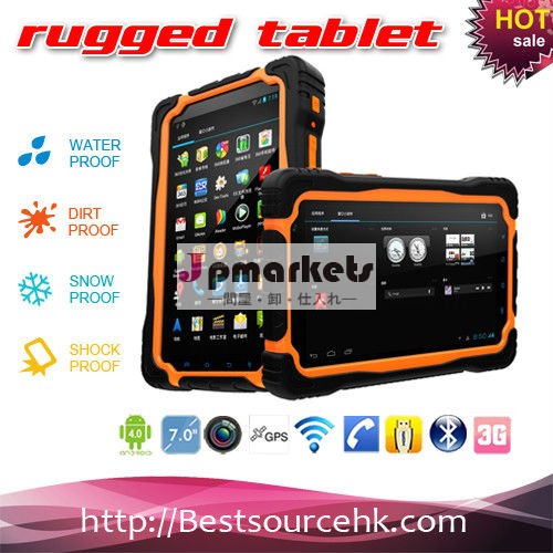 Android 4.2 quad core MTK6589 7inch capacitive 5 touch screen IP65 waterproof rugged tablet PC with electronic compass,calling問屋・仕入れ・卸・卸売り
