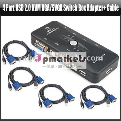 4左舷USB 2.0 KVM VGA/SVGAの配電箱Adapter+ケーブル、YAN403A問屋・仕入れ・卸・卸売り