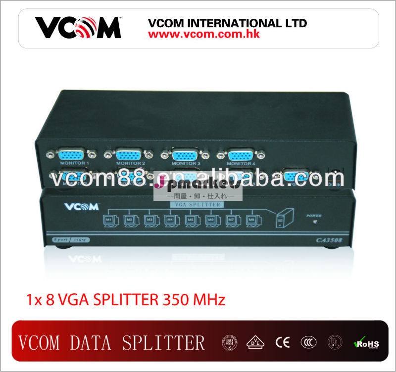 高速350mhz1から8ポートvgaスプリッタ問屋・仕入れ・卸・卸売り