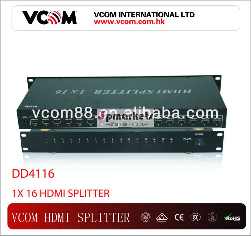 vcom新デザイン1×16hdmiポートスプリッタ問屋・仕入れ・卸・卸売り