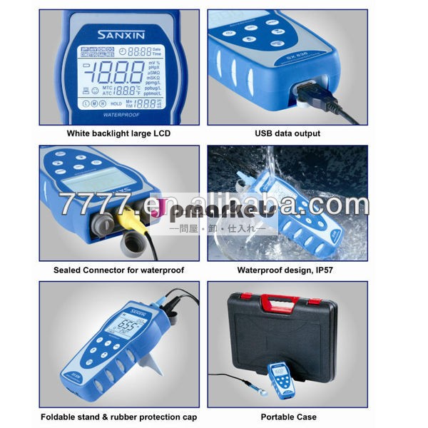 ポータブルマルチ- パラメータ品質アナライザ水ph/orp/cond/tds/sal/res/do/8イン1温度メートル問屋・仕入れ・卸・卸売り