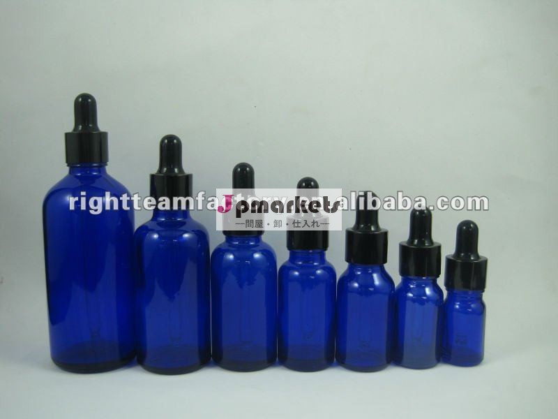 ガラス管5ml 10ml 30mlが付いているコバルトブルーのガラスビン問屋・仕入れ・卸・卸売り