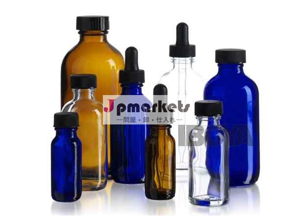 ガラスボトルガラススポイトで30ml、 ボストンラウンド琥珀色のボトル問屋・仕入れ・卸・卸売り