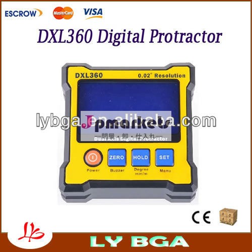 高精度dxl360ユニバーサルデュアル軸デジタル分度器/levelbar/角定規問屋・仕入れ・卸・卸売り