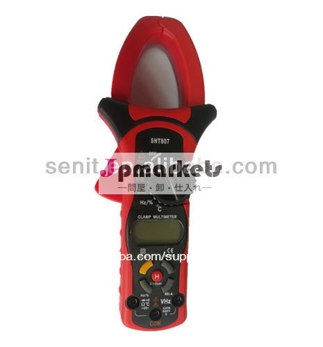 高品質オートレンジac/dcデジタルクランプメーターを使用してブランドの周波数と温度試験snt807問屋・仕入れ・卸・卸売り