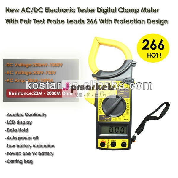 高品質aca1000aクランプマルチメータクランプメータ電気テスター266電流計電圧計問屋・仕入れ・卸・卸売り
