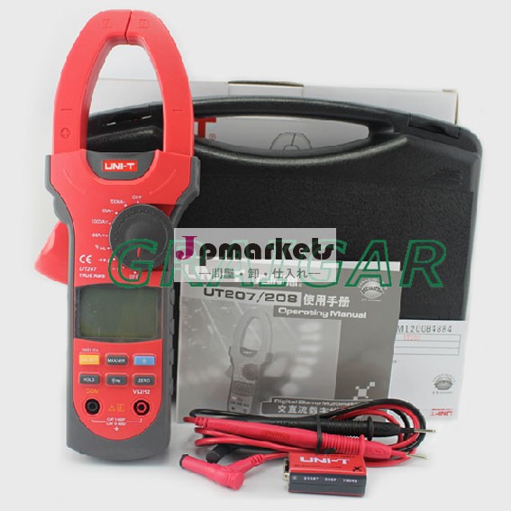 Uni-tut207lcdデジタルマルチメータクランプボルトアンペアacdcオーム周波数計問屋・仕入れ・卸・卸売り