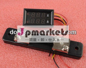Dcボルト2in1ampデュアルディスプレイメーター0.28「 dc4.5-30v/50a赤青電圧計と電流計アンペアシャント問屋・仕入れ・卸・卸売り