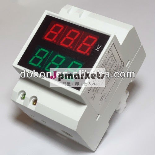 Din- レールのスライドウェイデジタル主導のac電圧計電流計ac80-300vac220vac0.2- 99.9aデュアル電圧電流計表示パネルメータ問屋・仕入れ・卸・卸売り