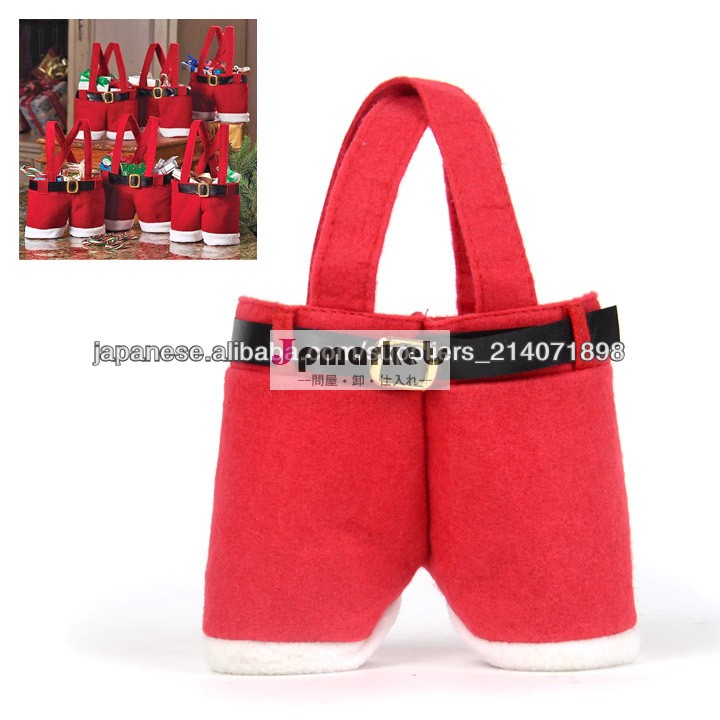 2013新赤5個かわいいサンタパンツクリスマスギフト用のキャンディバッグを扱う 18915#問屋・仕入れ・卸・卸売り