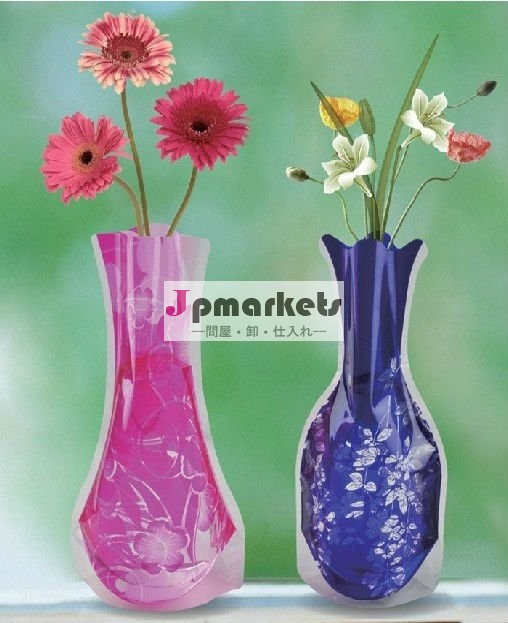ホット販売プラスチック折り畳み式の花瓶-PVC問屋・仕入れ・卸・卸売り