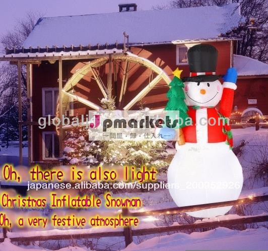 屋外用led/照明付きインフレータブルクリスマス雪だるま問屋・仕入れ・卸・卸売り