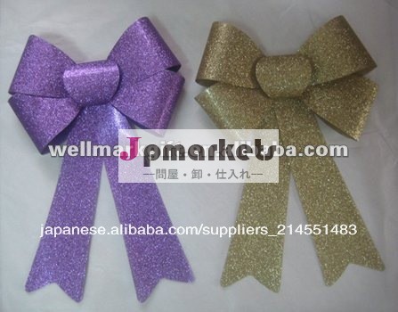 熱い販売の! グリッターpvc新しいデザインクリスマスギフトの弓問屋・仕入れ・卸・卸売り