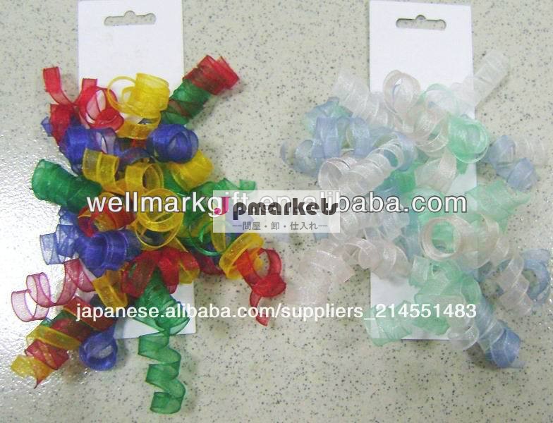 熱い販売の! 新しいデザインのカラフルなオーガンザカーリー弓、 バレンタインデーのためのオーガンザギフトの弓問屋・仕入れ・卸・卸売り