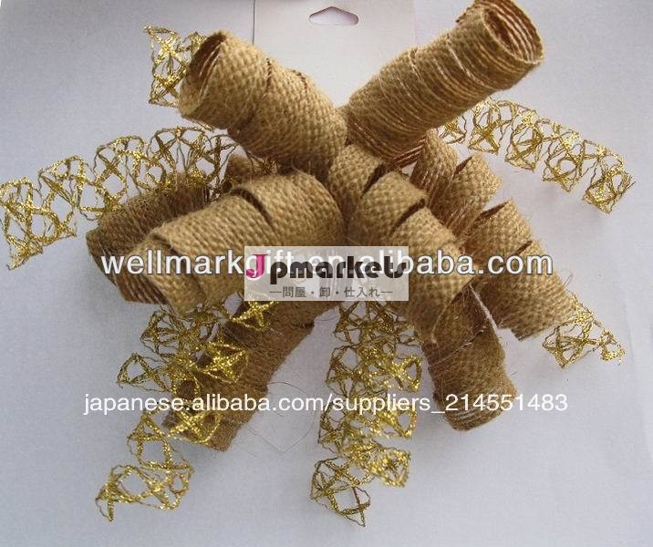 熱い販売の! 天然/金juparanaの花崗岩リボン巻き毛の弓、 ファブリックリボンのギフトの弓、 不織布リボンクリスマスの弓問屋・仕入れ・卸・卸売り