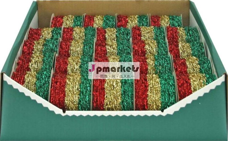 熱い販売の! 金/red/緑の箔輝き弾性コード、 弾性リボン、 ギフト包装の装飾のためのゴムバンド問屋・仕入れ・卸・卸売り