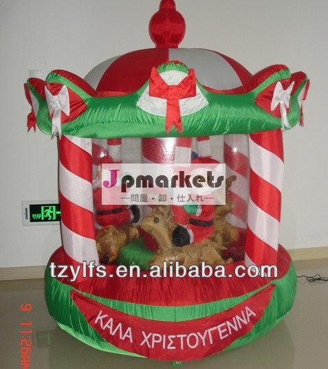 サンタインフレータブル回転熱い販売/空気吹きポップアップサンタクロース/クリスマスinflables問屋・仕入れ・卸・卸売り