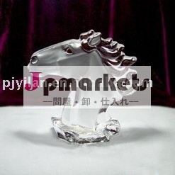 エレガントなクリスタル馬ヘッドグラス彫刻が施されたクリスタル氷山トロフィー賞馬の馬の頭問屋・仕入れ・卸・卸売り