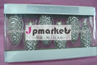 faddish工場はガラス松ぼっくりのクリスマスツリーの装飾を供給問屋・仕入れ・卸・卸売り