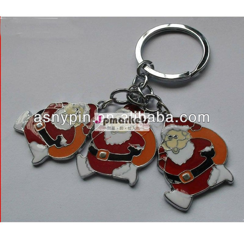 熱い販売の父クリスマス金属キーホルダーキータグ問屋・仕入れ・卸・卸売り