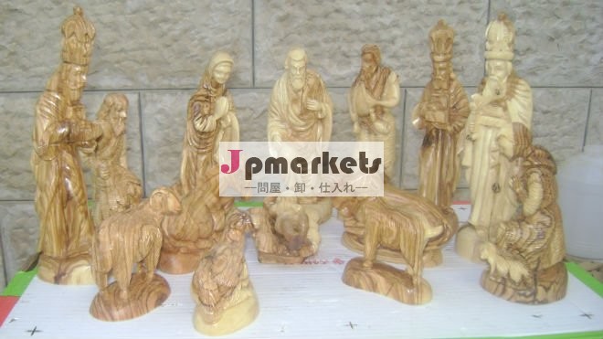 オリーブの木製のクリスマスのキリスト降誕の彫刻問屋・仕入れ・卸・卸売り