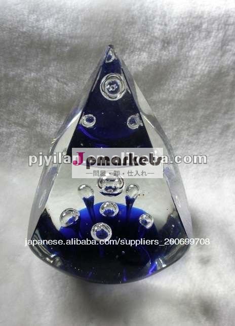 人気のあるエレガントな結晶釉ガラス材料ピラミッドクリスタルピラミッド顧客の設計ロゴで問屋・仕入れ・卸・卸売り