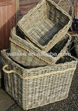 Wi-1037、 自然な柳のバスケット火ログ用問屋・仕入れ・卸・卸売り